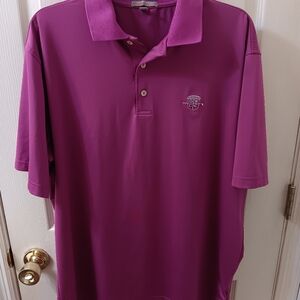 Old Warson Country Club Golf Polo Shirt Preowned Men's Sz Large Mauve Colorway